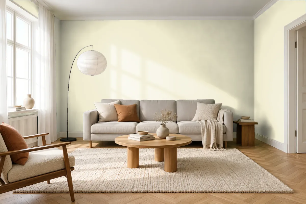 Краска PANTONE 11-0205 Glass Green — гостиная в скандинавском стиле