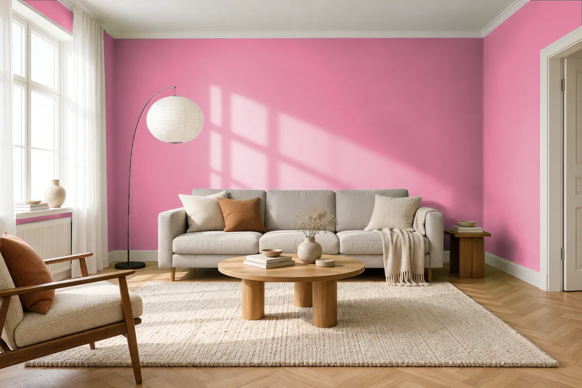 Краска PANTONE 15-1920 Morning Glory — гостиная в скандинавском стиле