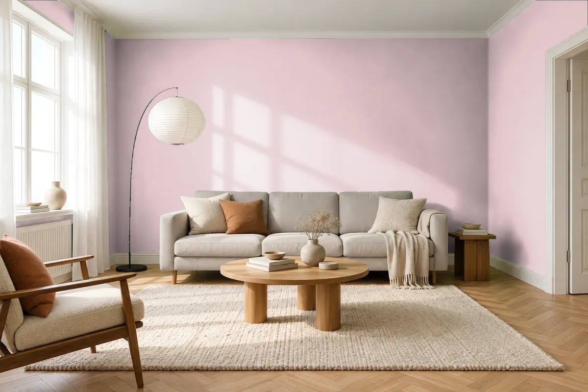 Краска PANTONE 692 C — гостиная в скандинавском стиле