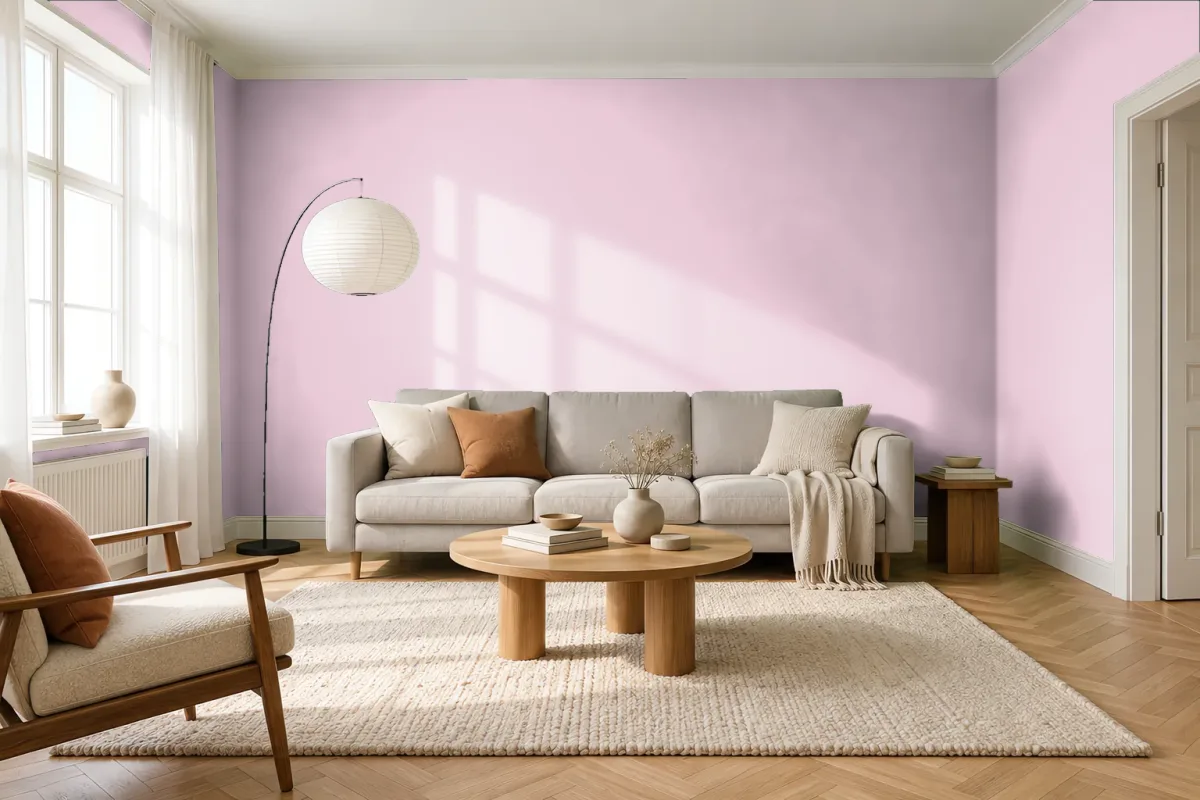 Краска PANTONE 510 C — гостиная в скандинавском стиле