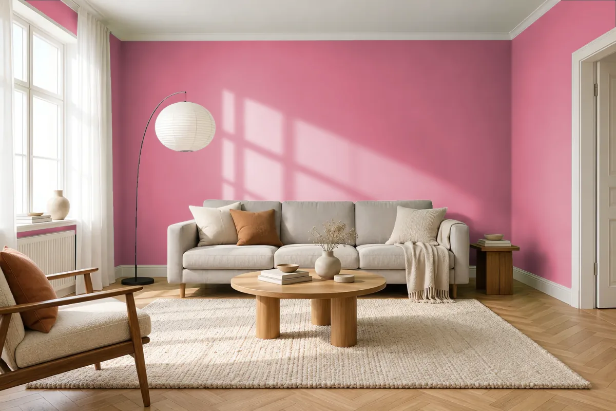 Краска PANTONE 702 C — гостиная в скандинавском стиле