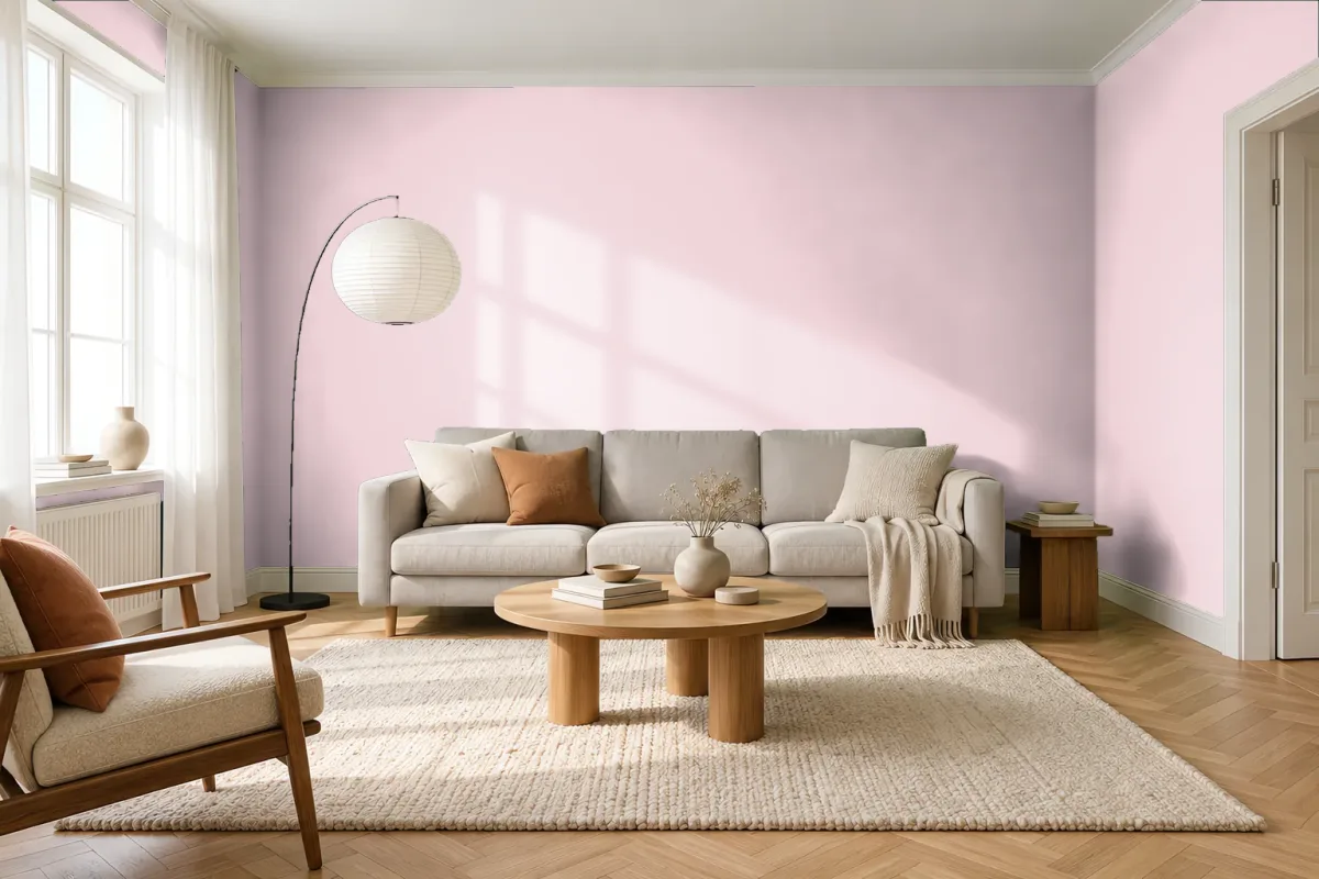 Краска PANTONE 7422 C — гостиная в скандинавском стиле