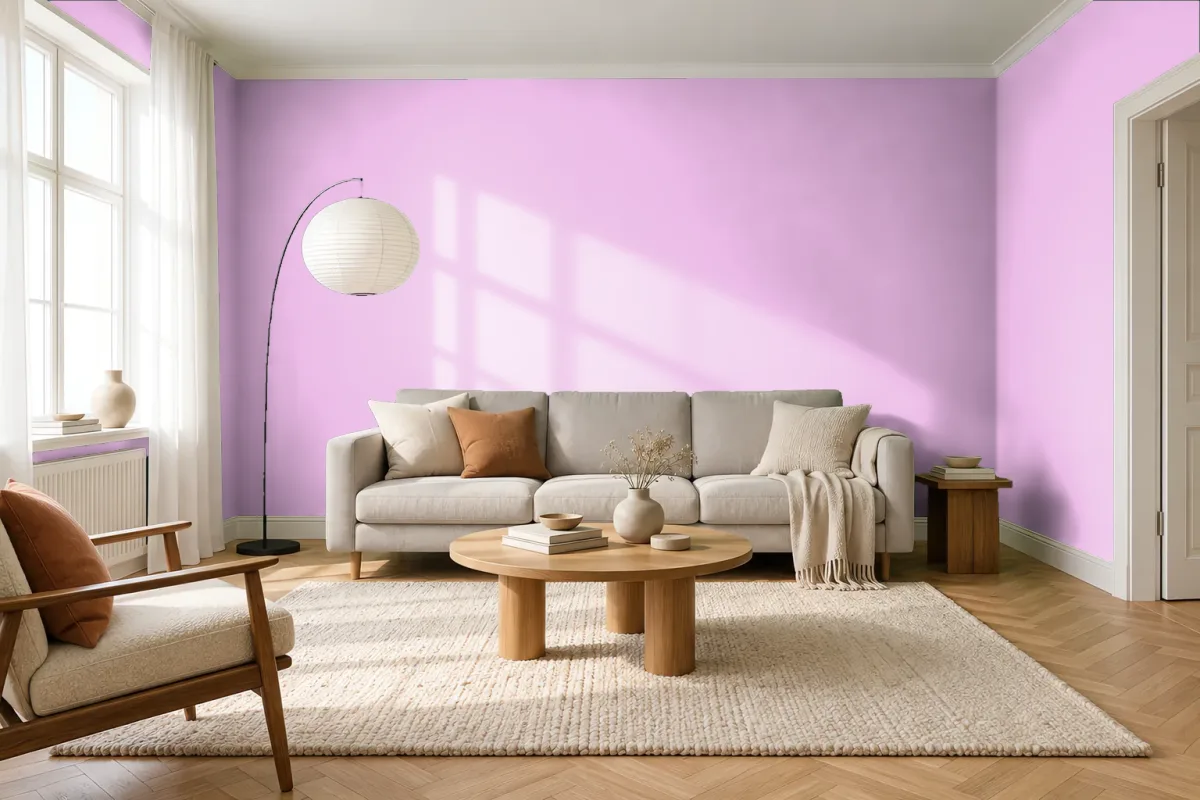 Краска PANTONE 236 C — гостиная в скандинавском стиле