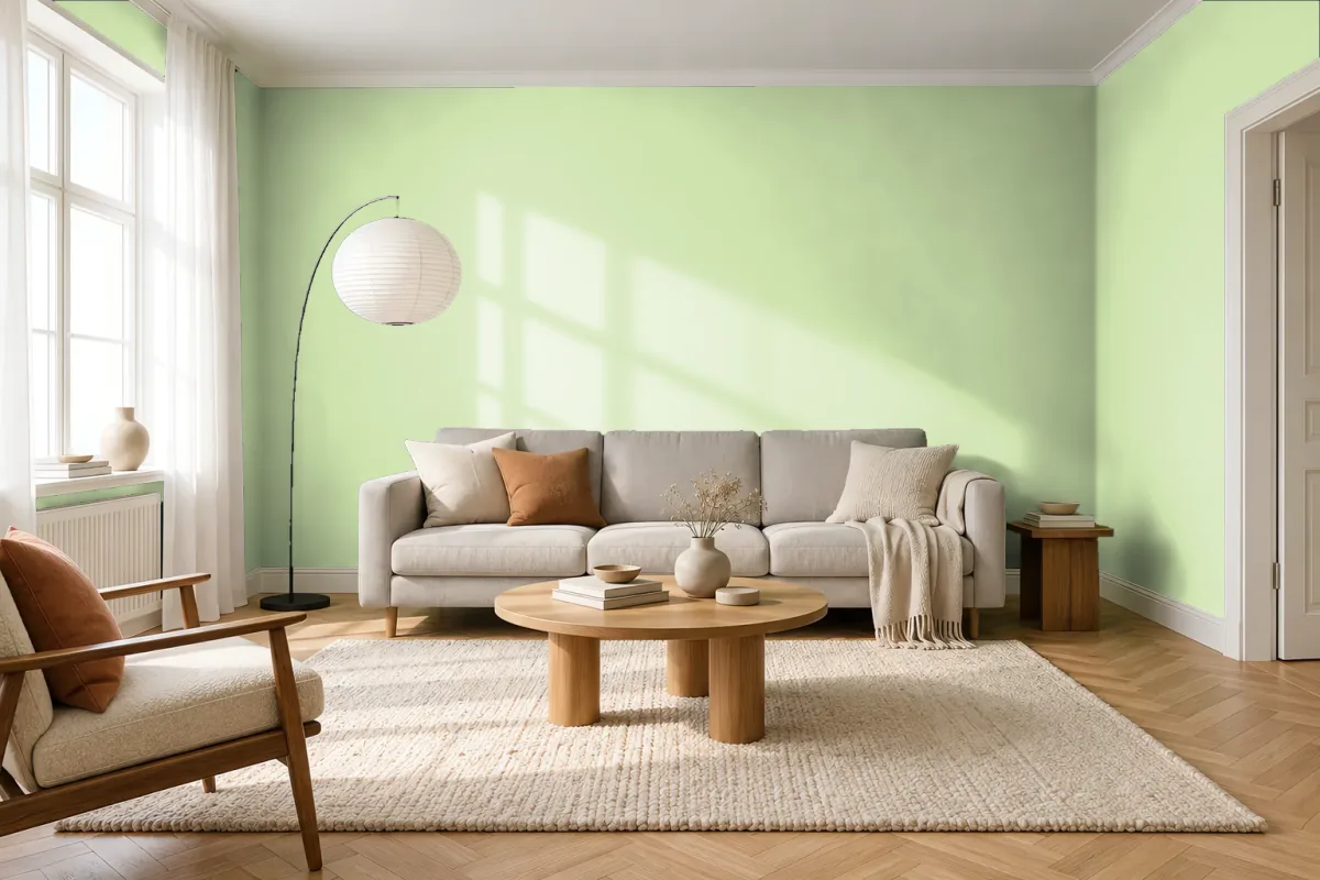 Краска PANTONE 7486 C — гостиная в скандинавском стиле