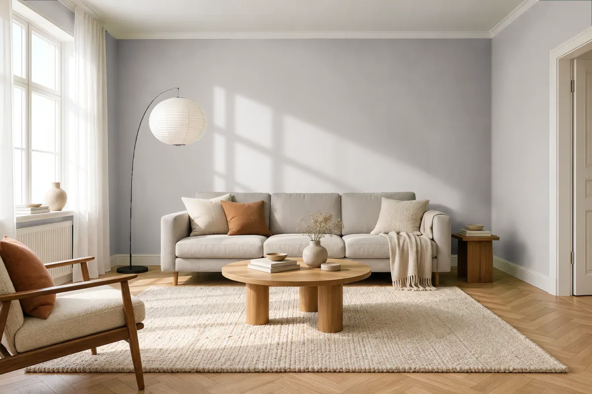 Краска PANTONE 407 C — гостиная в скандинавском стиле