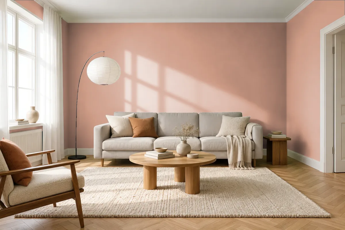Краска PANTONE 7515 C — гостиная в скандинавском стиле