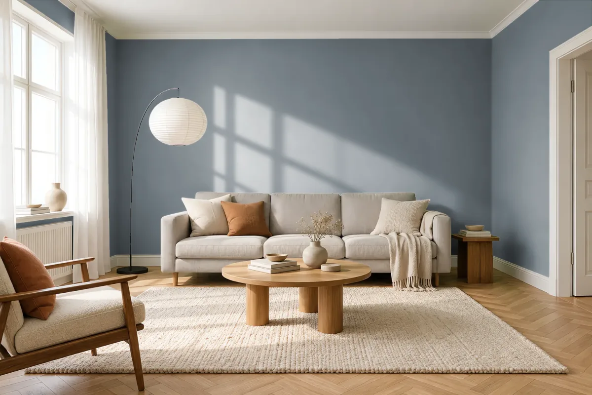 Краска PANTONE 431 C — гостиная в скандинавском стиле