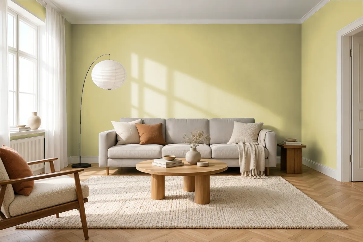 Краска PANTONE 617 C — гостиная в скандинавском стиле