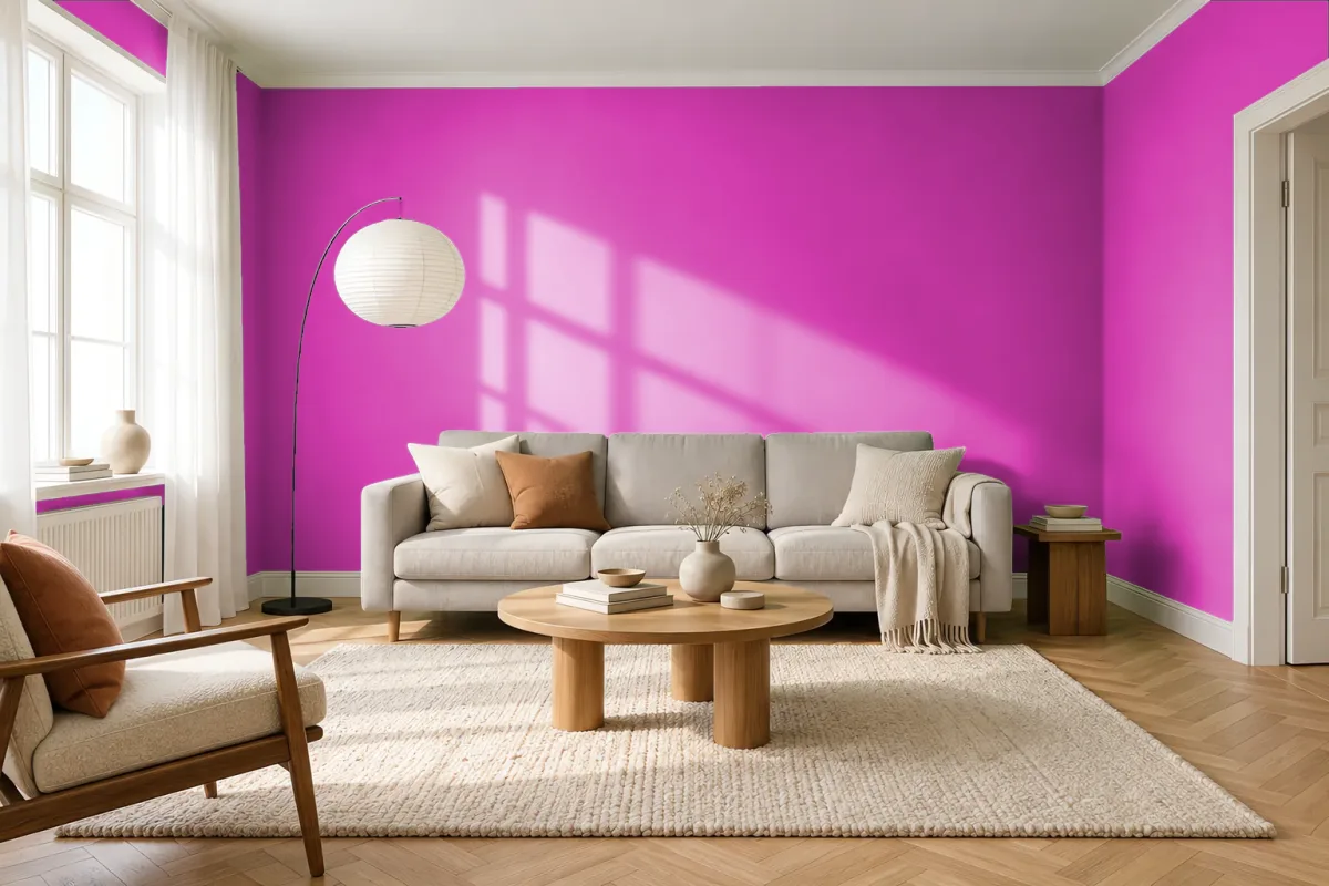 Краска PANTONE 807 C — гостиная в скандинавском стиле
