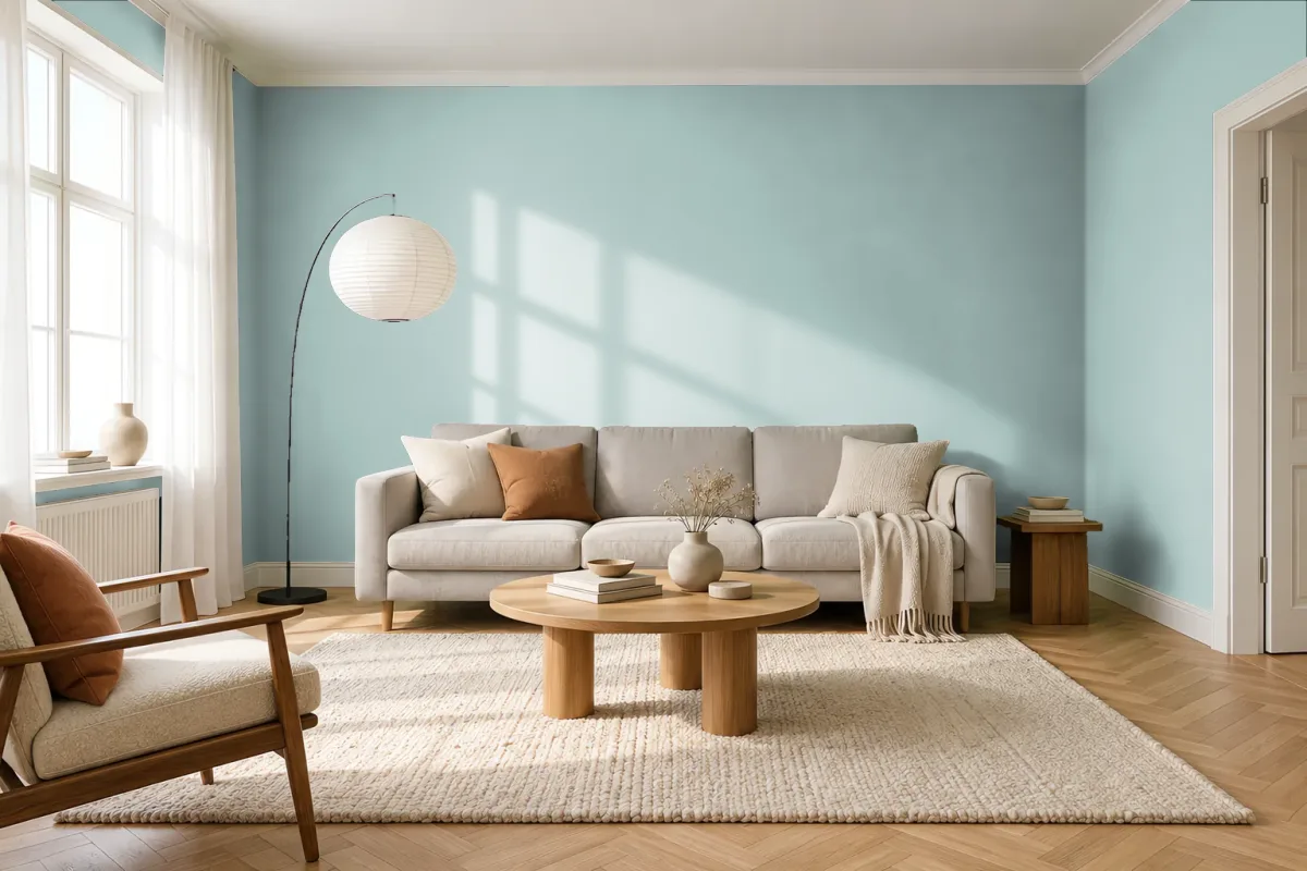 Краска PANTONE 8281 C — гостиная в скандинавском стиле