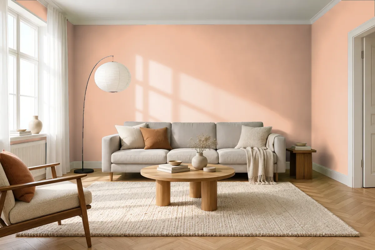 Краска PANTONE 473 C — гостиная в скандинавском стиле