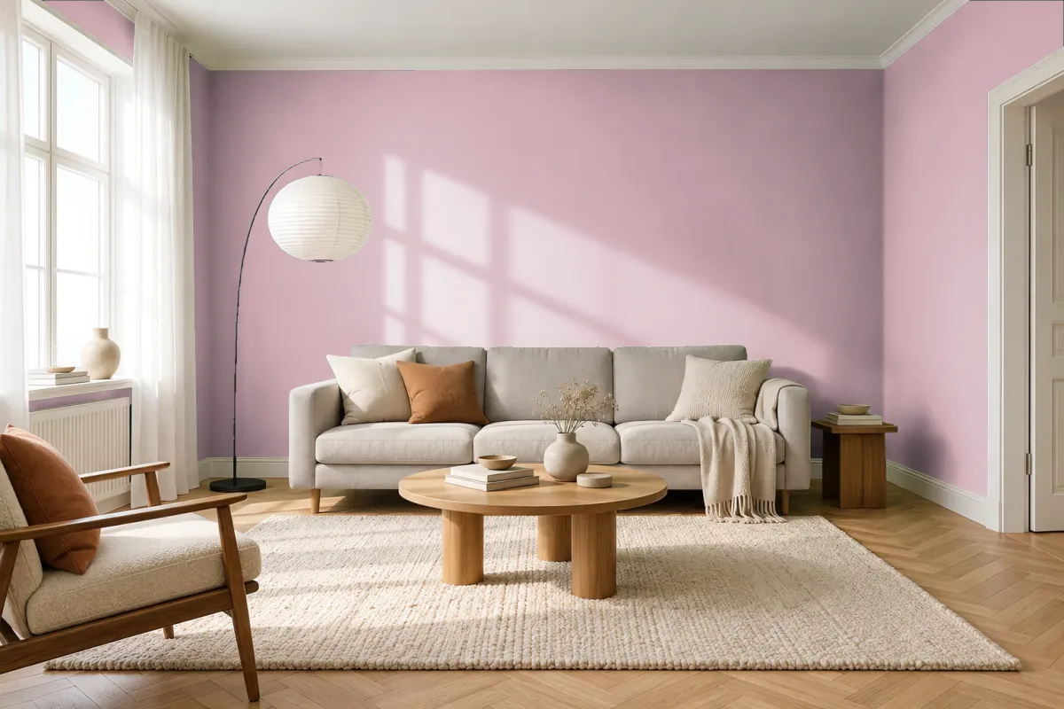 Краска PANTONE 5015 C — гостиная в скандинавском стиле