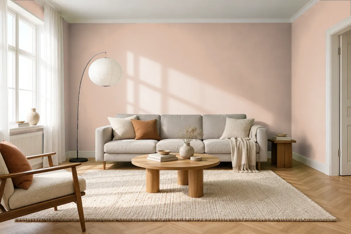 Краска Swiss Lake SL-1547 Cashew Butter — гостиная в скандинавском стиле
