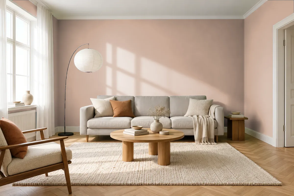 Краска Swiss Lake SL-0528 Light Caramel — гостиная в скандинавском стиле