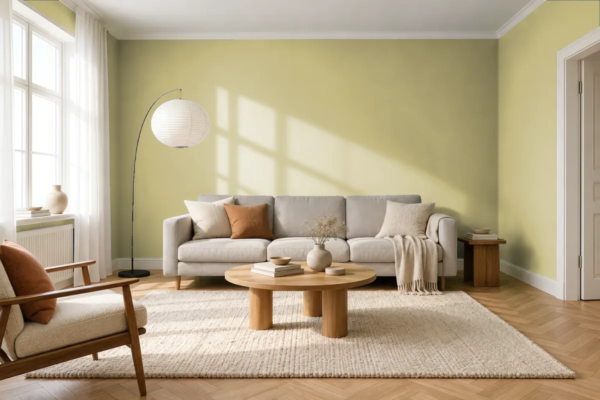 Краска Little Greene LG 301 Edith’s Eye — гостиная в скандинавском стиле