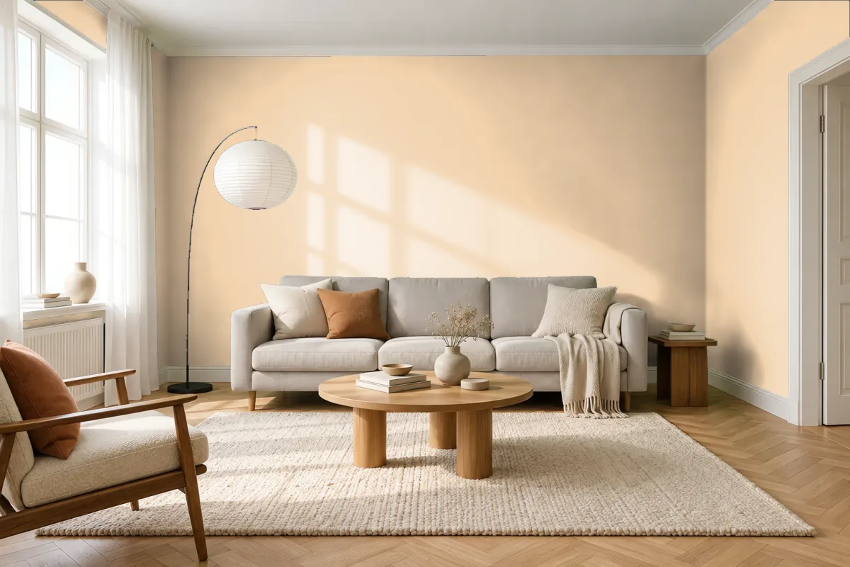 Краска Swiss Lake SL-0288 Filtered Sunlight — гостиная в скандинавском стиле