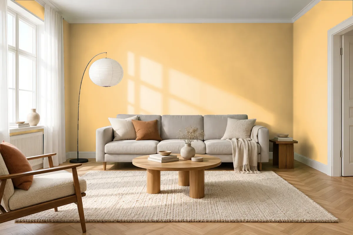 Краска Swiss Lake SL-1056 Sunburst — гостиная в скандинавском стиле
