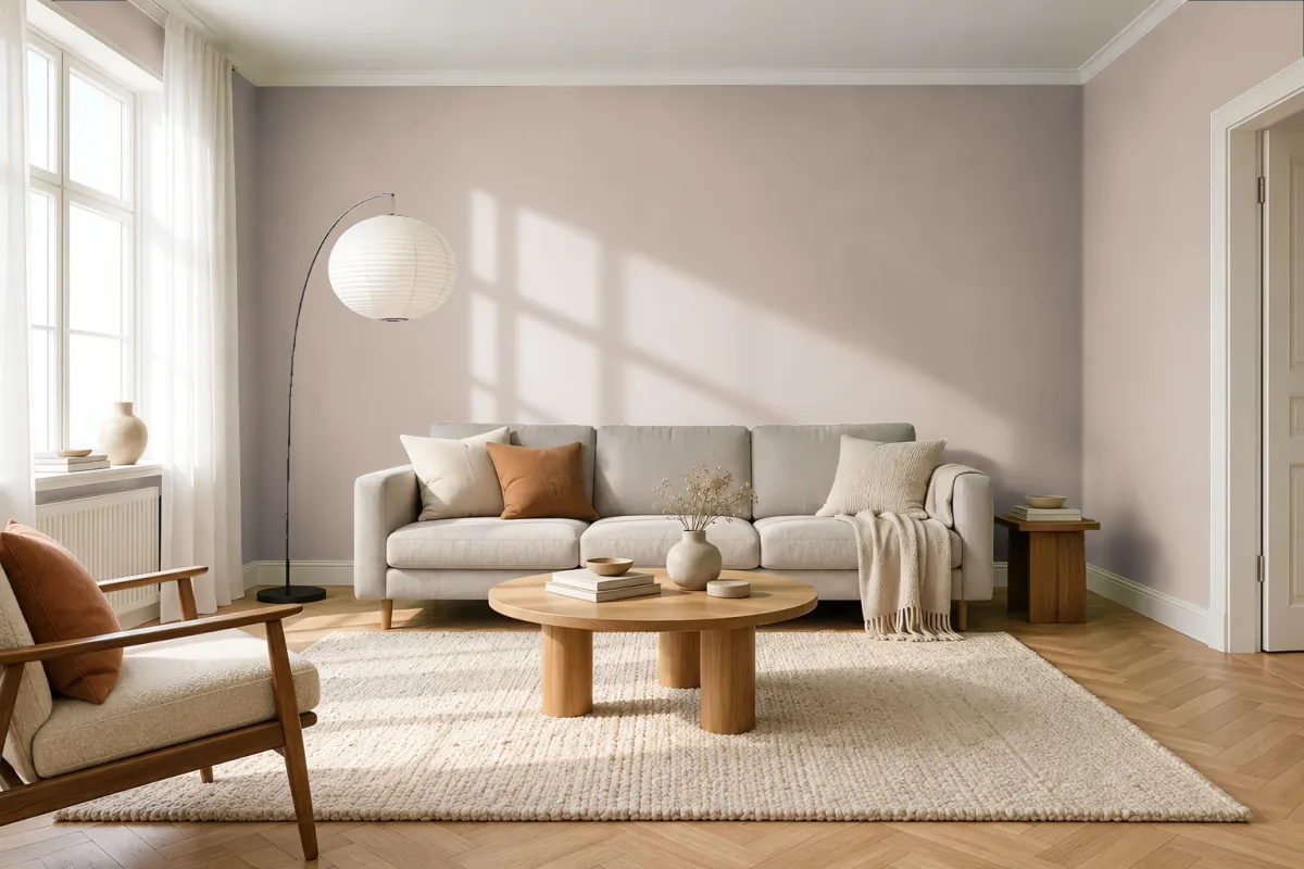 Краска Swiss Lake SL-0545 Bermuda Sand — гостиная в скандинавском стиле