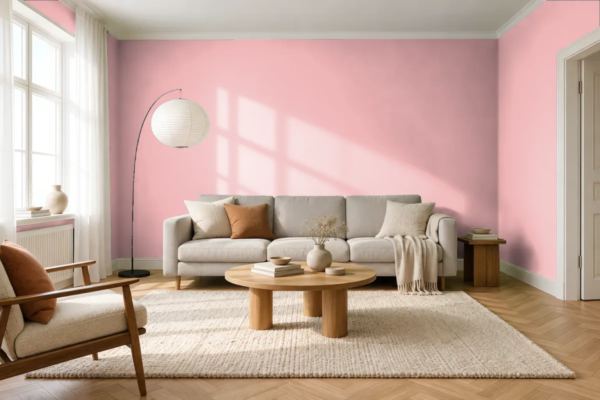 Краска Swiss Lake SL-1317 Florentine Pink — гостиная в скандинавском стиле