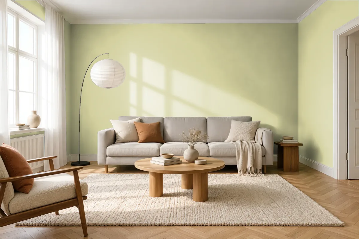 Краска Swiss Lake SL-2597 Mystic Melon — гостиная в скандинавском стиле