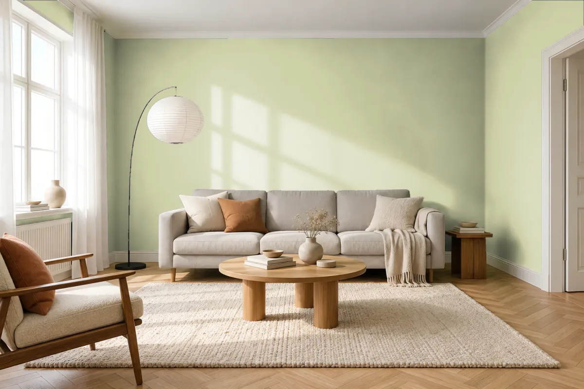 Краска Swiss Lake SL-2600 Lime Splash — гостиная в скандинавском стиле