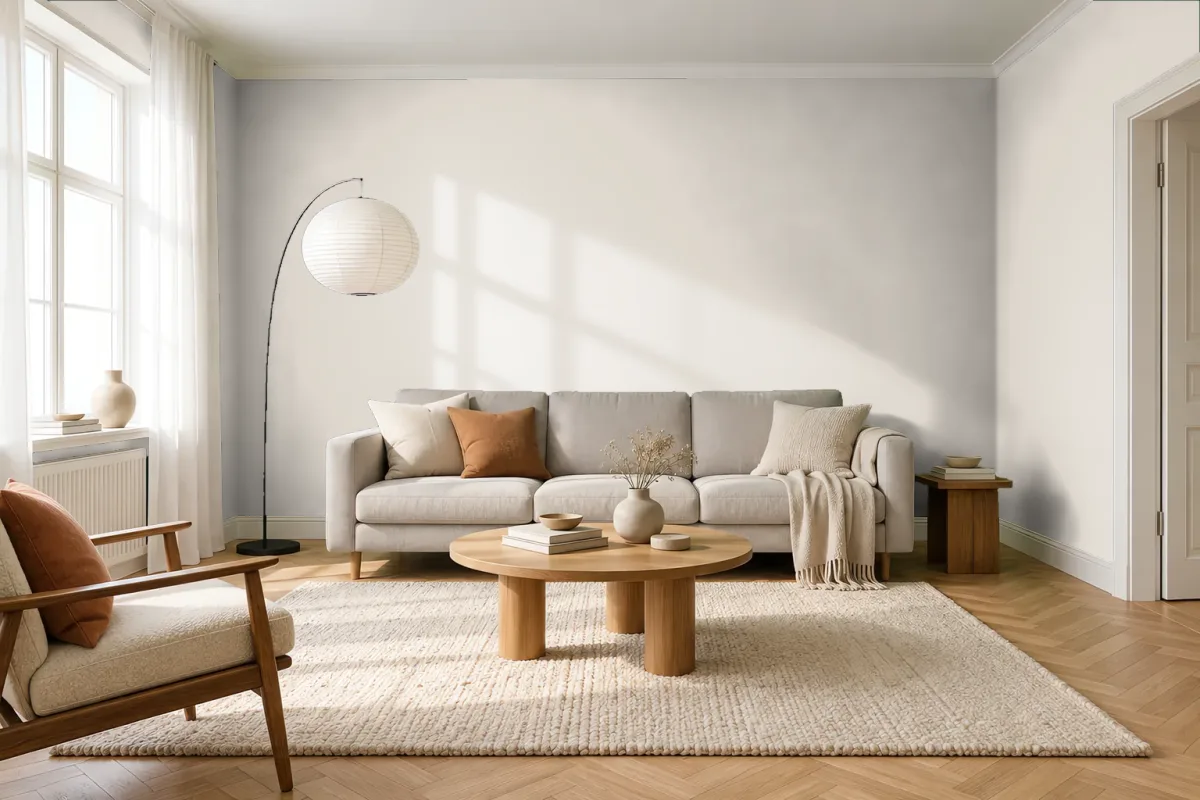 Краска Swiss Lake SL-0554 Hovel — гостиная в скандинавском стиле