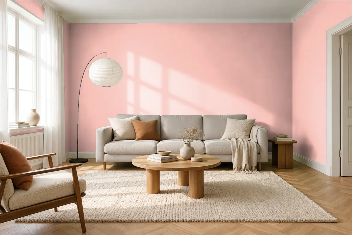 Краска Swiss Lake SL-1325 Flamingo Feather — гостиная в скандинавском стиле