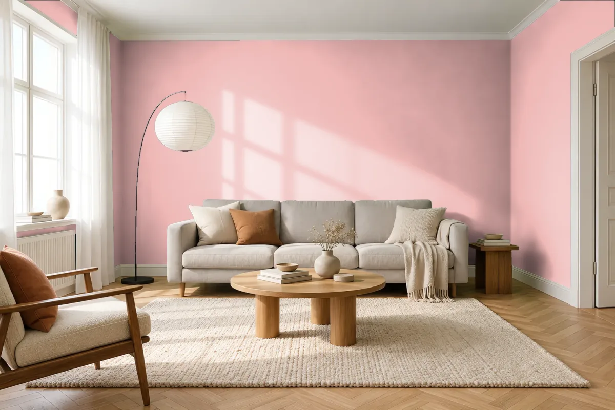 Краска Swiss Lake SL-1327 Pink Smoke — гостиная в скандинавском стиле
