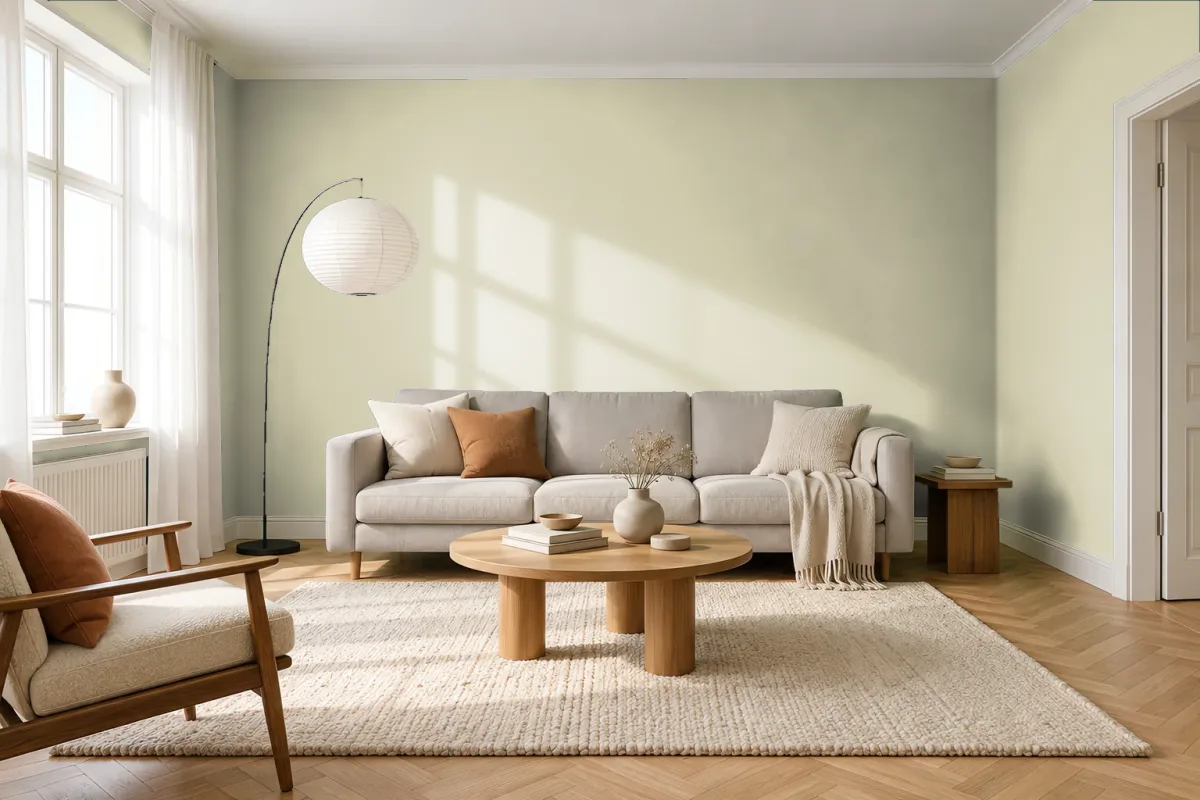 Краска Swiss Lake SL-2608 Gracious Glow — гостиная в скандинавском стиле