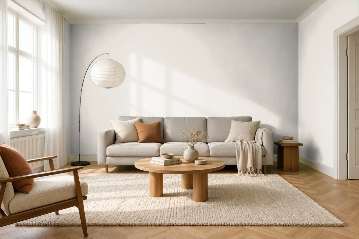 Краска Swiss Lake SL-0562 Grainy Weave — гостиная в скандинавском стиле