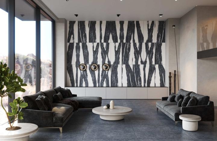 Матовый Ametis Керамогранит EXM103 60x120x9 Неполированный Рект. Estima Exotica Marble 71944 в интерьере