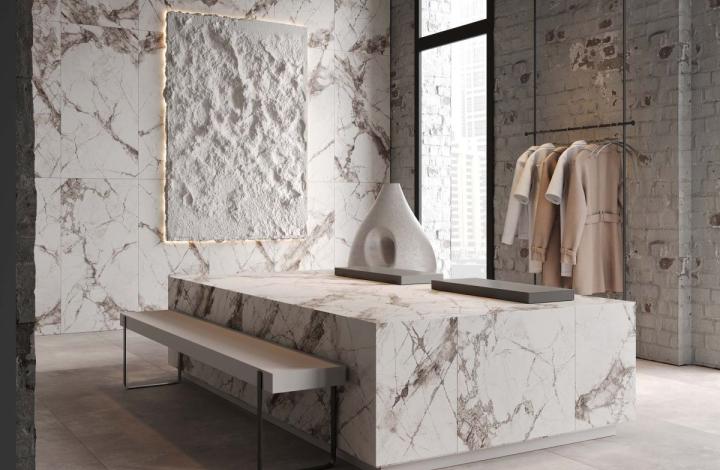Матовый Ametis Керамогранит EXM201 60x120x9 Неполированный Рект. Estima Exotica Marble 71597 в интерьере