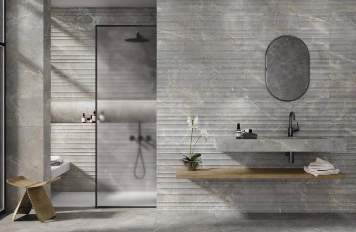 APE Керамогранит Augustus Grey Natural rect 60х120 матовый универсальный в интерьере