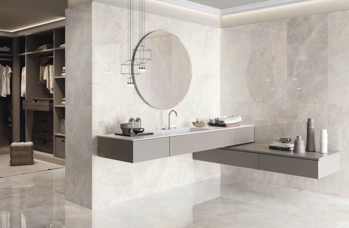 APE Керамогранит Augustus Pearl Natural rect 60x120 матовый универсальный в интерьере