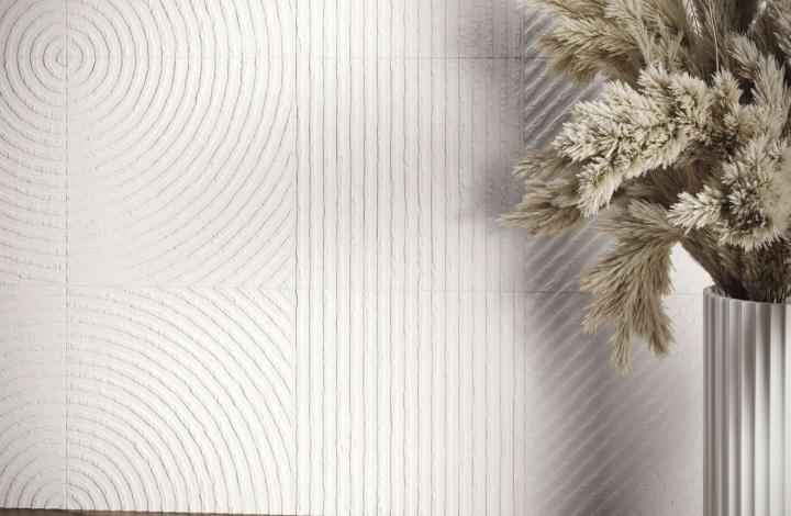 APE Керамогранит Tales Brown Gray 20x20 Esencia Material матовый настенный в интерьере