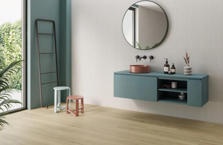 Матовый Azulev Керамогранит Naku Miele 20х120 в интерьере