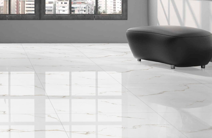 Belleza Керамогранит 00-00000289 Silver White полированный 60х60 в интерьере
