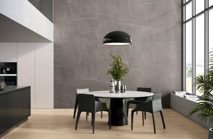 Colorker Керамогранит Pav.Nomade Argent Rect Mate-59,5x119,2 матовый в интерьере