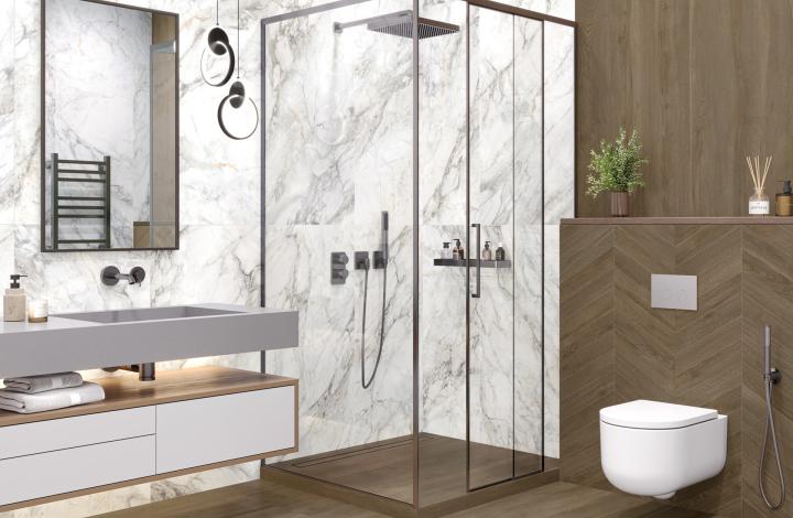 Delacora Керамогранит D120242M Bahamas Carrara матовый 600х1200x9.5 в интерьере