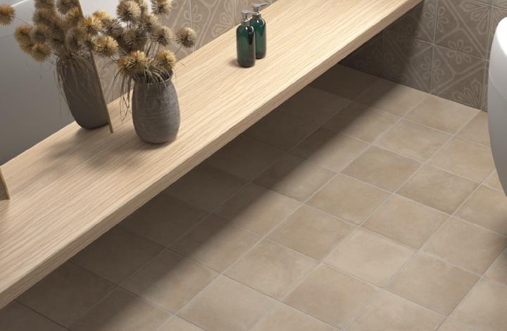 Матовый Equipe Керамогранит 31847 Ares Taupe 20х20 в интерьере
