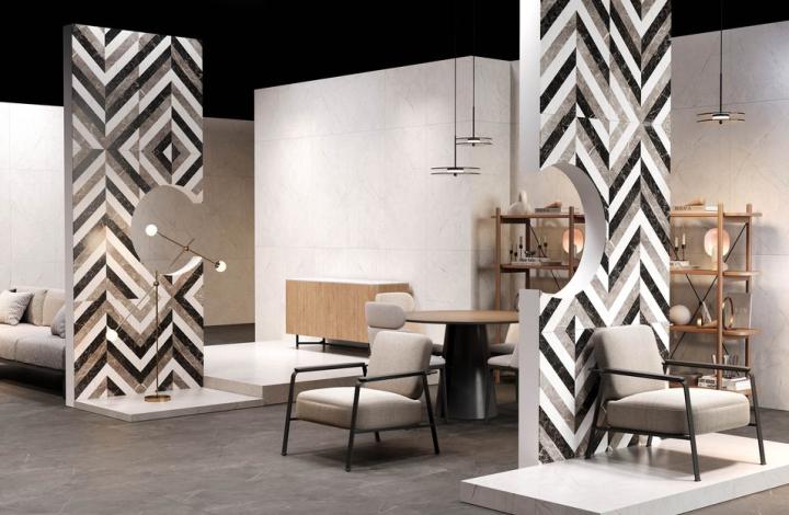 Матовый Estima Керамогранит IM02 Improve Mix Color Неполированный Рект. 60х120x10 в интерьере