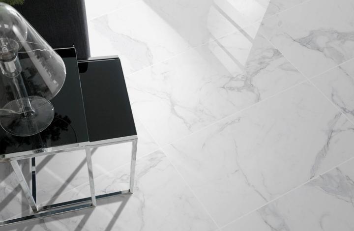 Полированный Marble Mosaic Керамогранит Calacatta Deluxe Pol 60х120 в интерьере