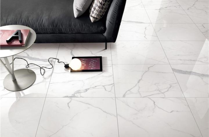 Матовый Marble Mosaic Керамогранит Calacatta Superior Mat 60х60 в интерьере