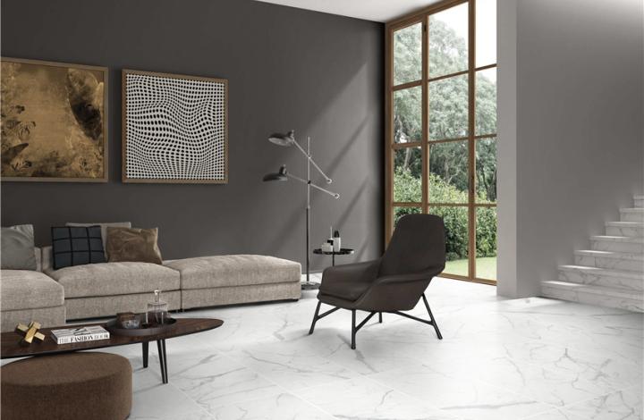 Матовый Marble Mosaic Керамогранит Calacatta Superior Mat 60х120 в интерьере