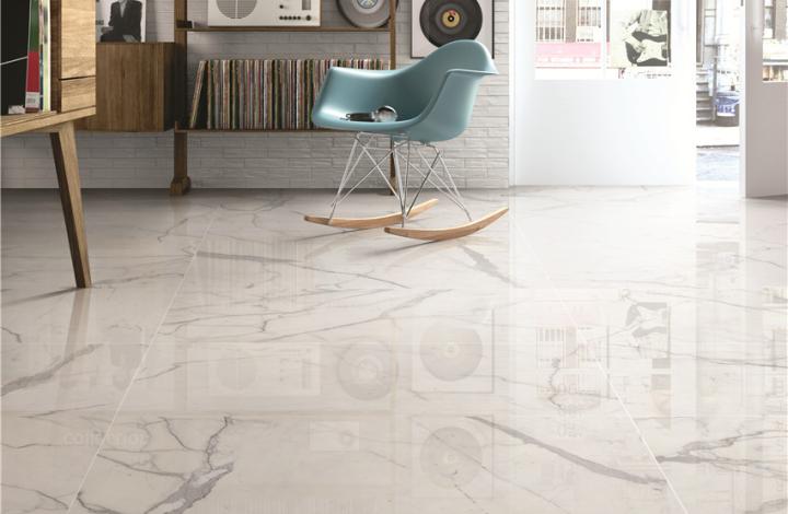 Полированный Marble Mosaic Керамогранит Calacatta Superior Pol 60х120 в интерьере