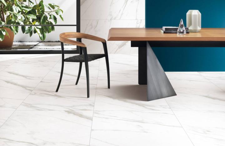 Матовый Marble Mosaic Керамогранит Calacatta White Gold Mat 60х120 в интерьере