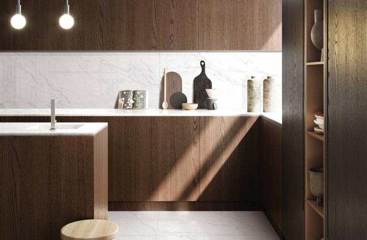 Матовый Marble Mosaic Керамогранит Carrara Bianco Mat 60х120 в интерьере