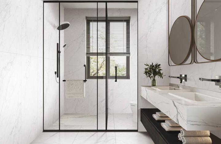 Матовый Marble Mosaic Керамогранит Carrara Bianco Mat 60х120 в интерьере