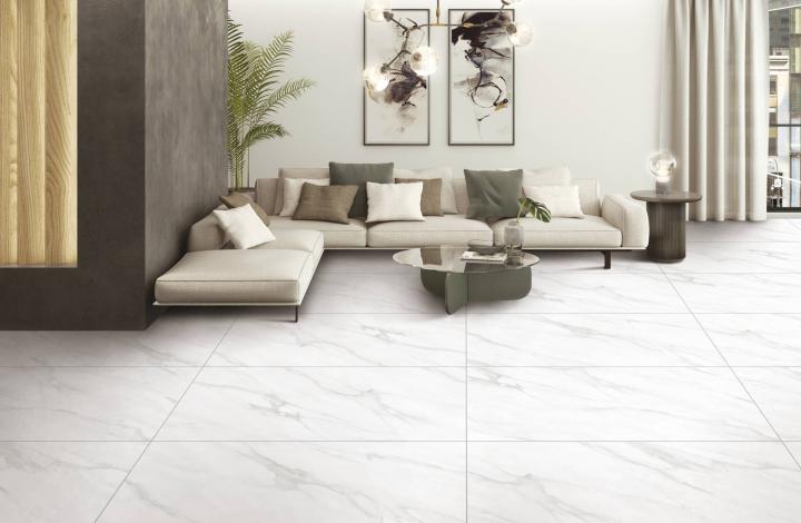 Полированный Marble Mosaic Керамогранит Carrara Classic Pol 60х120 в интерьере