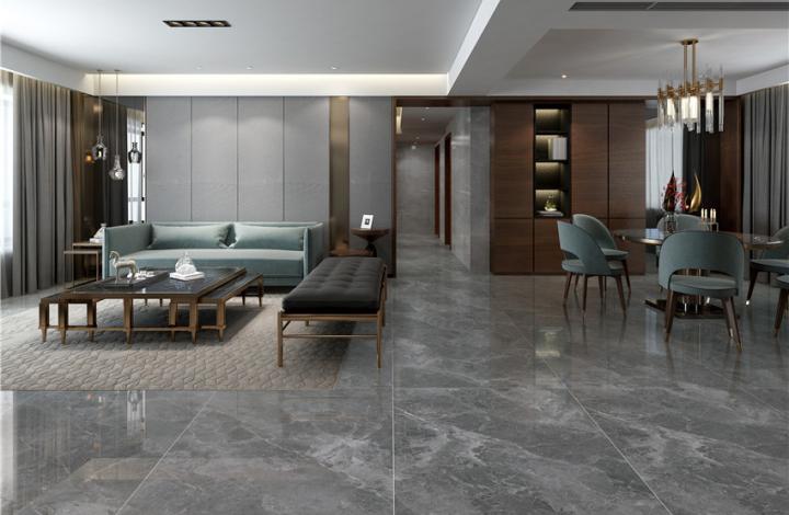Полированный Marble Mosaic Керамогранит Cosmo Grey Pol 90х180 в интерьере